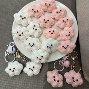 Crochet Cloud Keychain